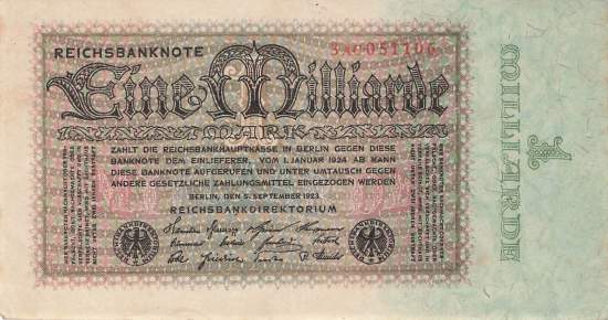 1 Milliarde Mark ro 111b AC